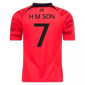 Virallinen pelipaita Korean Tasavalta H M SON 7 Koti World Cup 2022 Lyhythihainen - Miesten